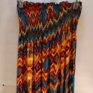 Gold Drama sleeveless strapless maxi dress, 100% rayon, style: RB1384J, RN# 1338